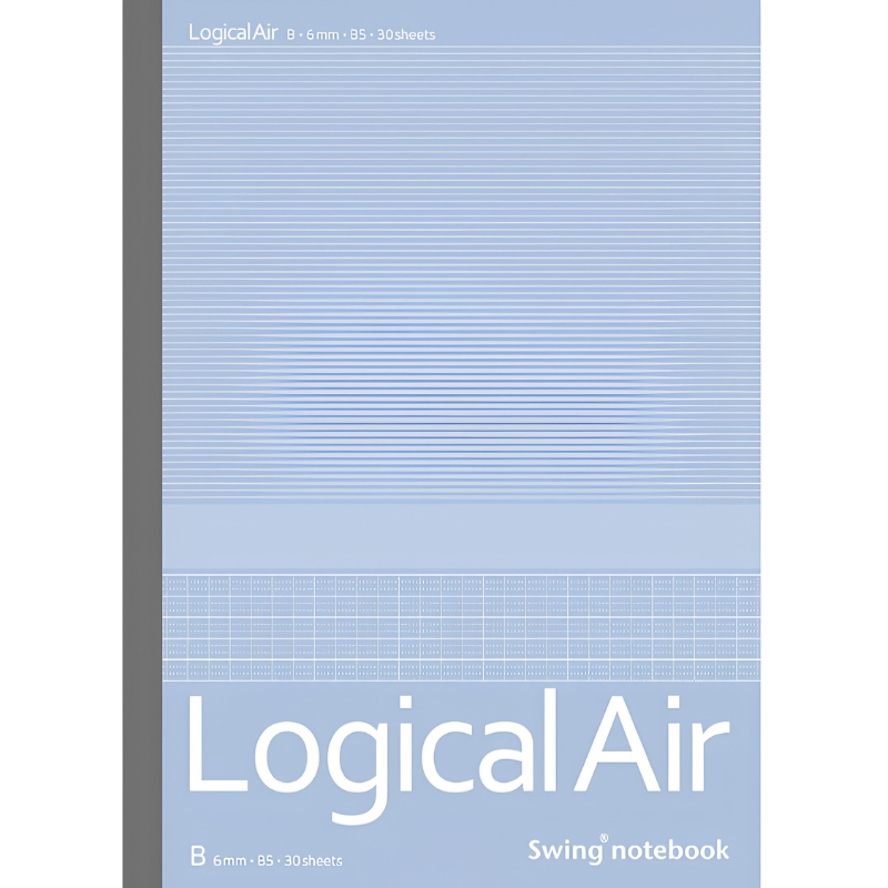 Lengvas sąsiuvinis "Logical AIR B" B5, linijomis 6mm - melsvas B576B