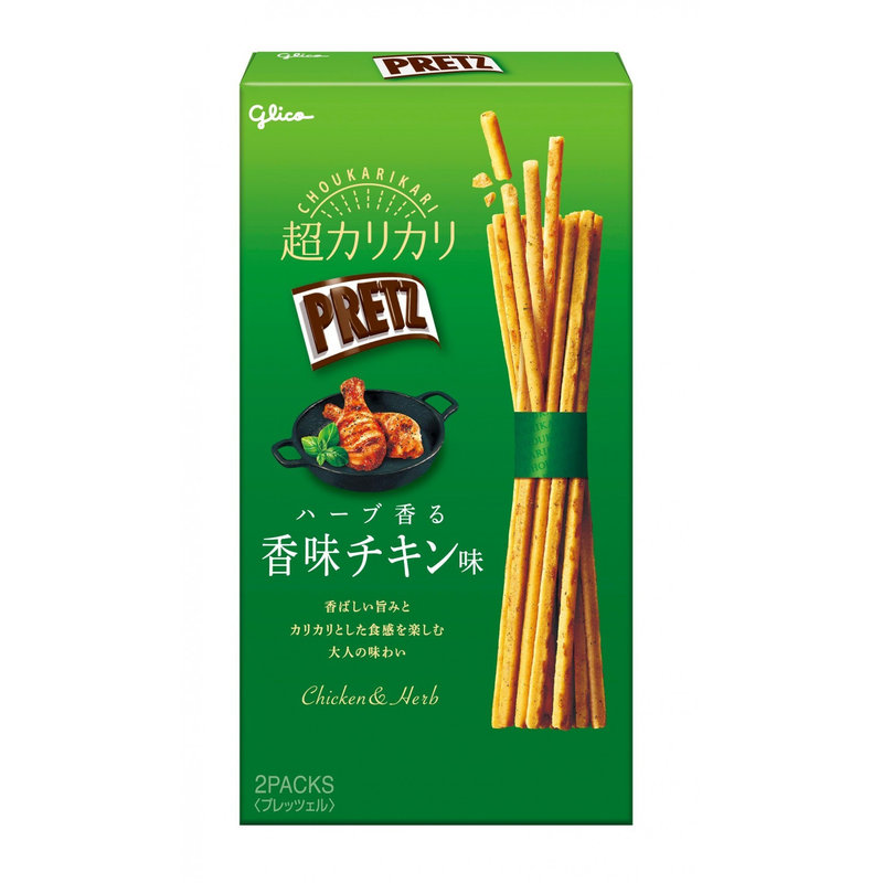 Traškios lazdelės Glico Pretz vištienos ir žolelių skonio, 55 g